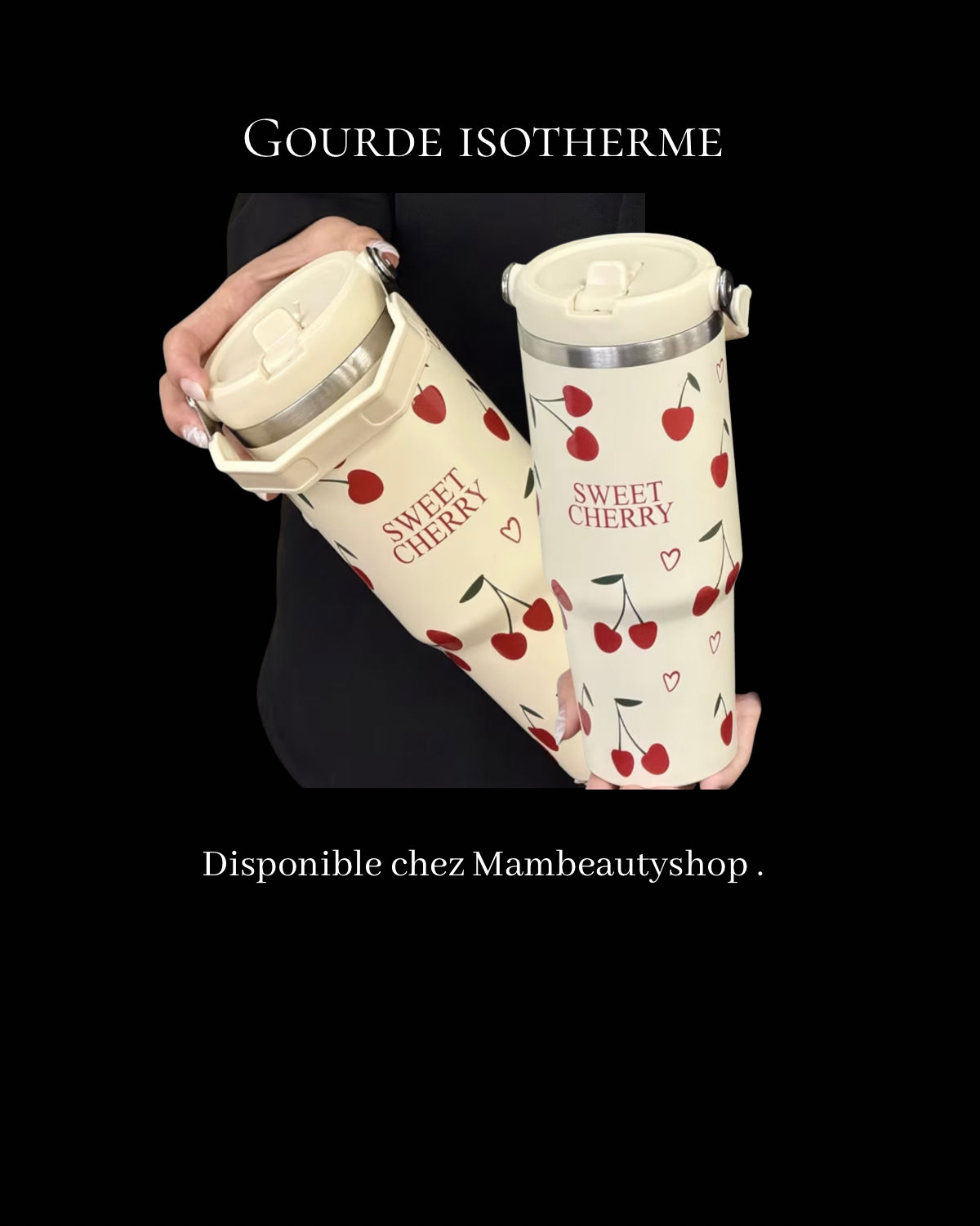 GOBELET ISOTHERME IMPRIMÉ 🍒Home & Glow
