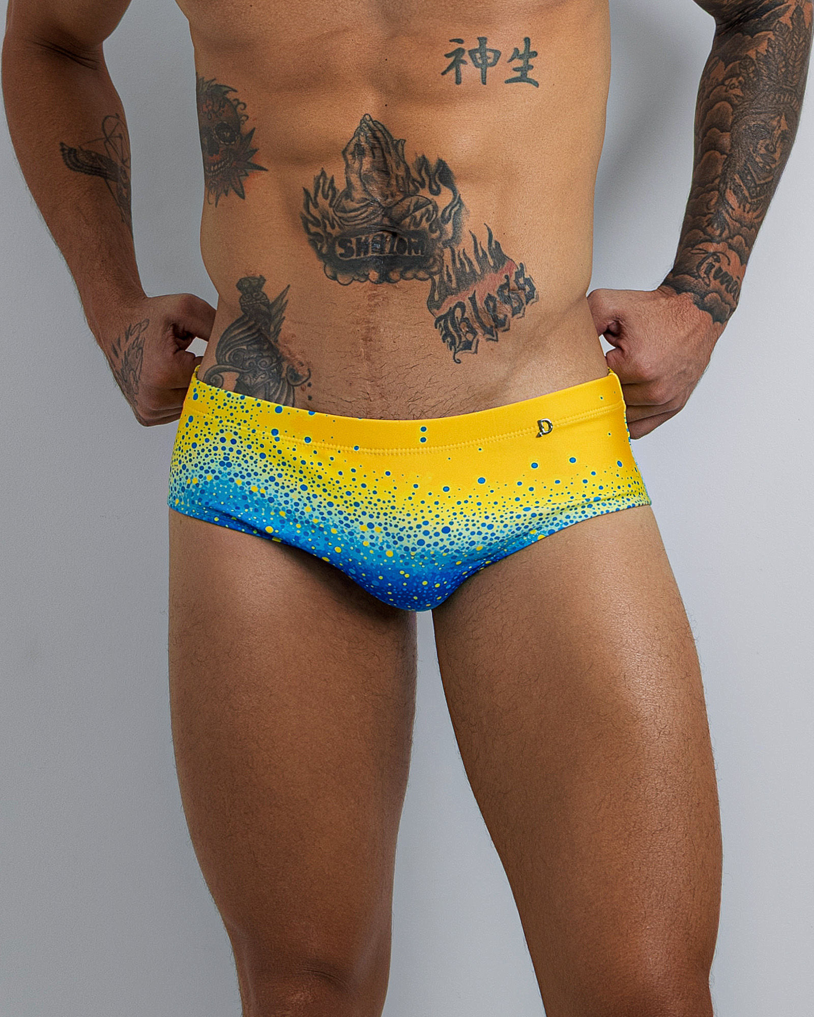 CLASSIC SWIM BRIEF BLUE SUN