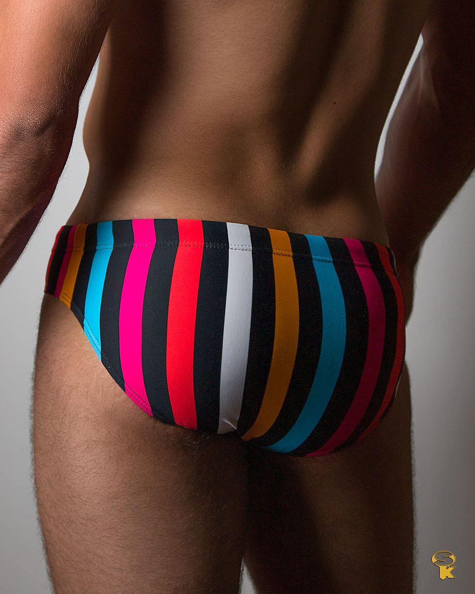 Miniatura: Costas Sunga Slim Color Stripes - Special Key Wear