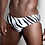 Lateral Sunga Slim Tiger Black & White.