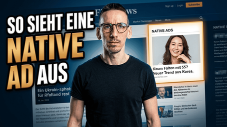 Native Ad Beispiel – Darstellung einer Taboola Native Ad auf einer Nachrichtenseite mit Erklärung der Elemente