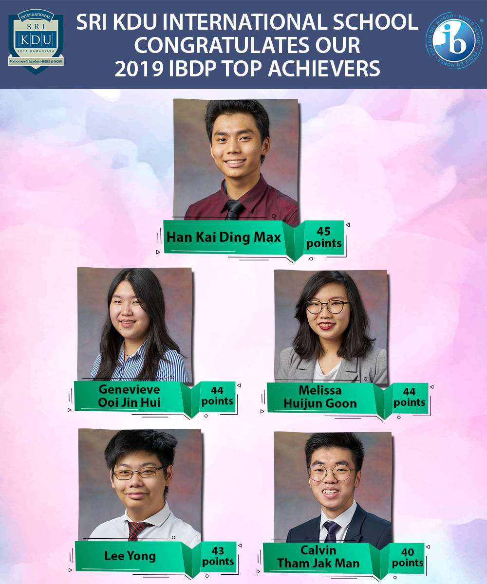 Sri KDU Intternational Top Achievers IB Diploma 2019