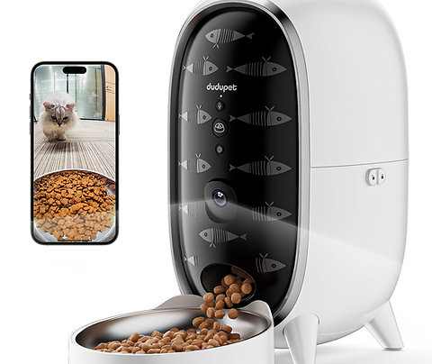 Automatic Cat Feeder with Camera1080P HD Video with Night VisionTimed Cat Feeder