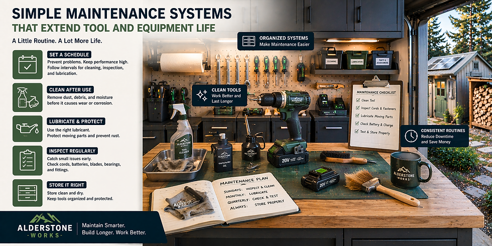 Simple Maintenance Systems That Extend Tool and Equipment Life