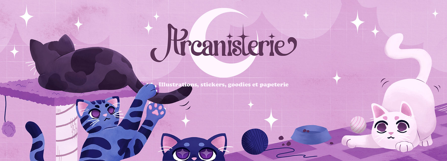Arcanisterie, illustrations, stickers, goodies et papeterie