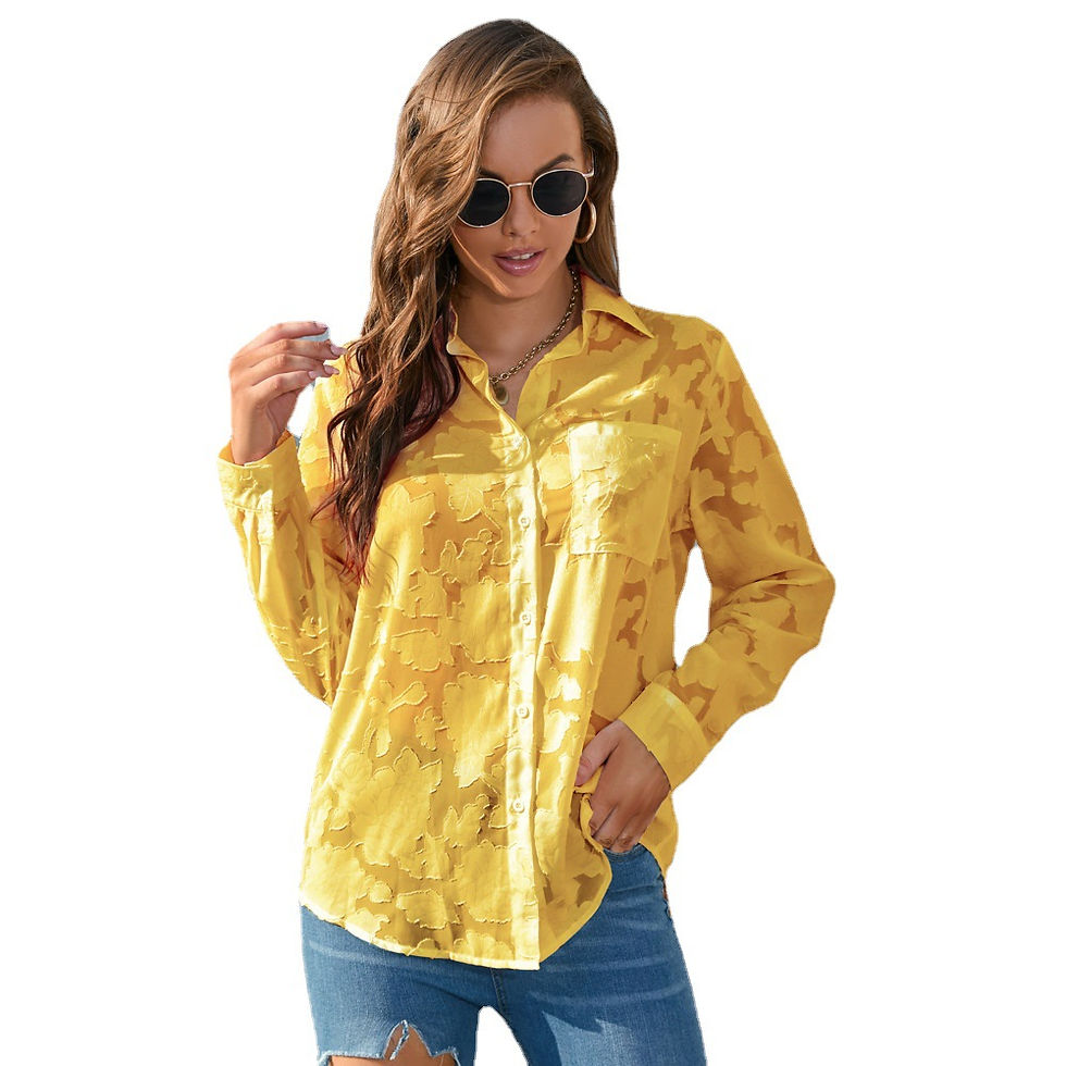 Thumbnail: Plus Size V-neck Chiffon Shirt for Women