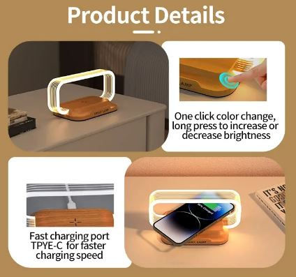 Thumbnail: Multifunction Wireless Charger Stand with LED Lamp