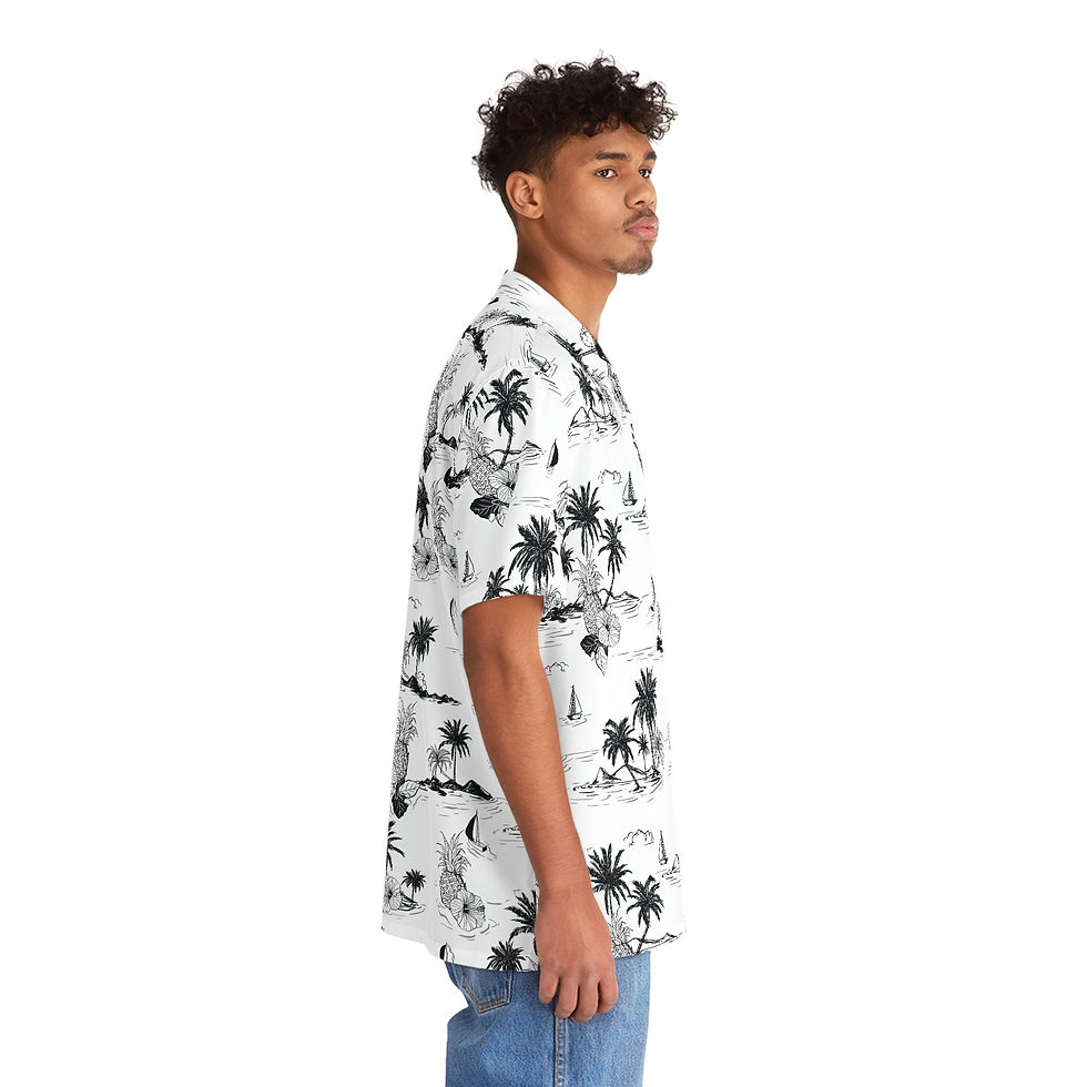 Thumbnail: Men's Tropical Vintage Print Hawaiian Shirt