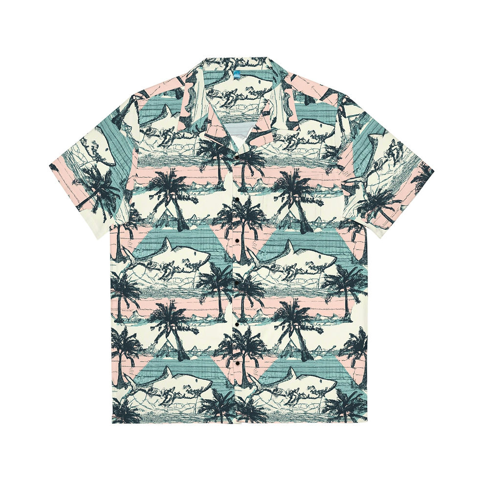 Thumbnail: Men's Vintage Tropical Hawaiian Shirt