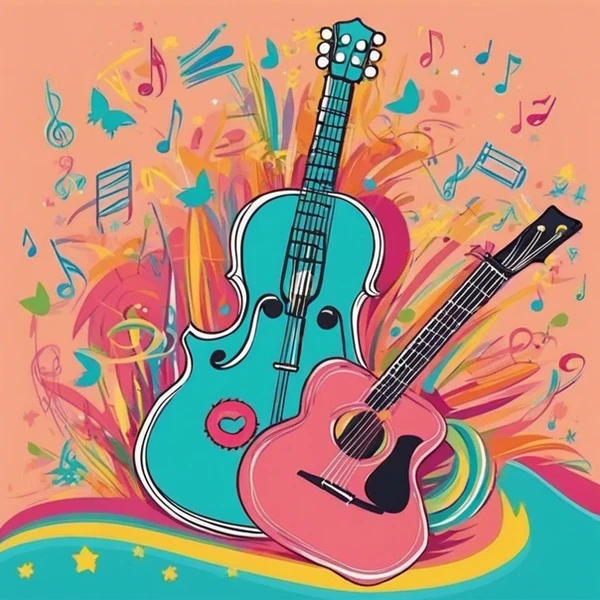 Two guitars making sweet music together
