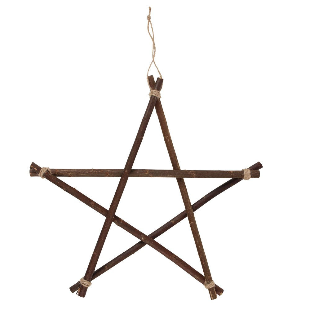 Pentagramme en bois - 40cm