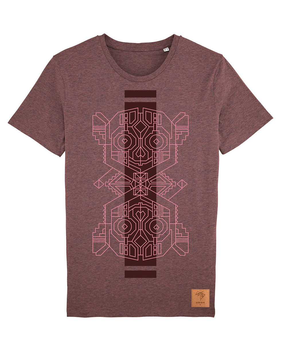 Miniaturbild: Bio Herren T-Shirt Makiheads cranberry