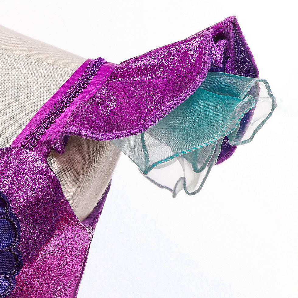 Thumbnail: Girls Mermaid Ariel Princess Dress Costumes