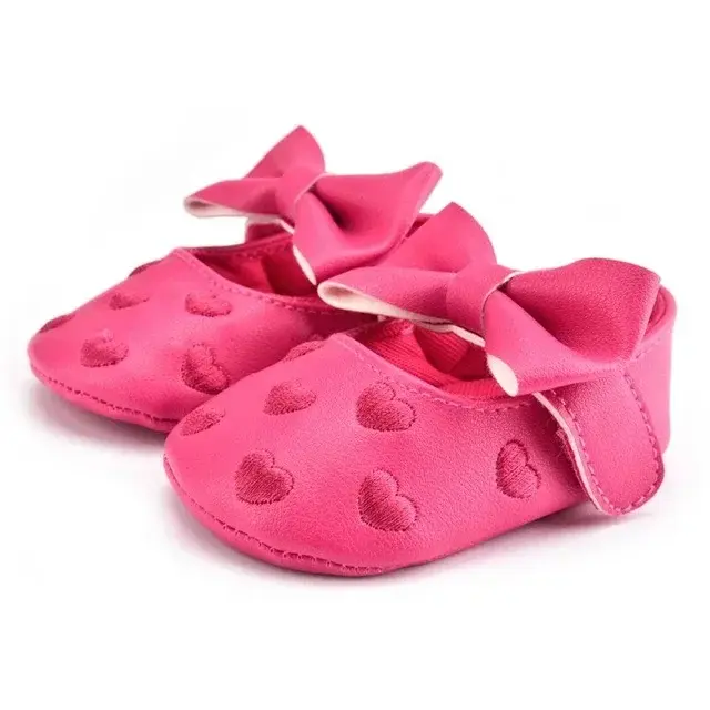 Thumbnail: Leah Baby Leather Moccasin Shoes with Bow