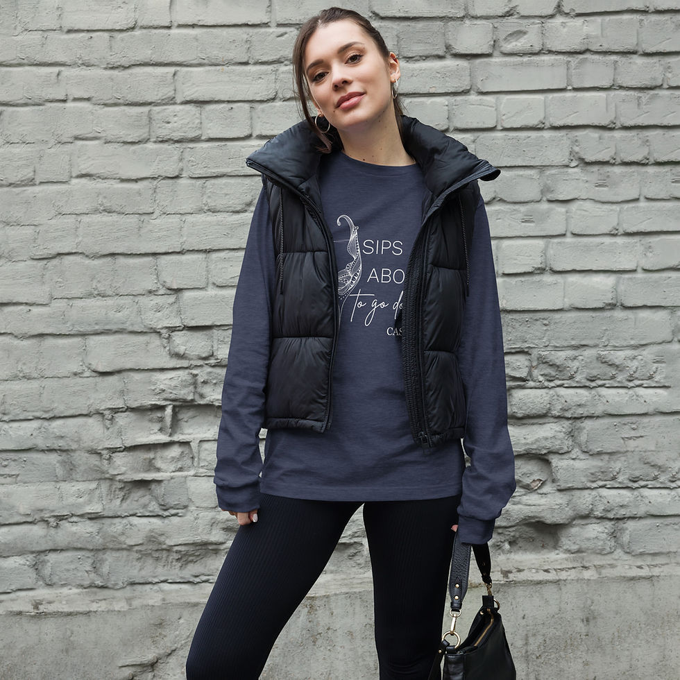 Thumbnail: "Sips About to Go Down" Women's Long Sleeve Tee