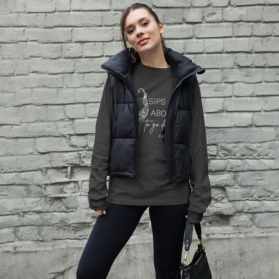Thumbnail: "Sips About to Go Down" Women's Long Sleeve Tee