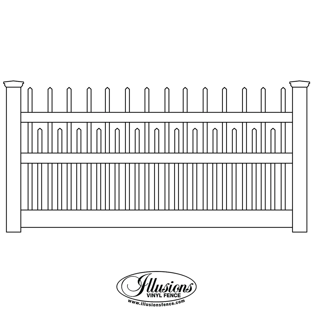 Picket Vinyl Panel – Victorian Staggered Picket