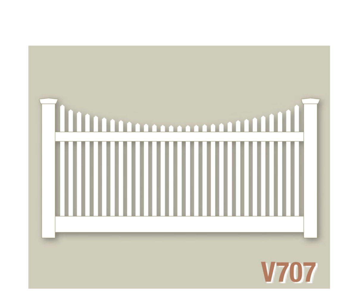 Picket Panel – Vinyl Fence – Classic Victorian Scalloped Picket