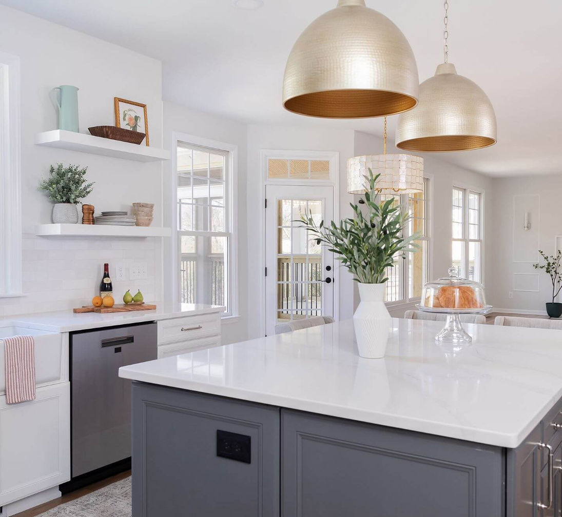 Kitchen remodel Cary NC looking into living room