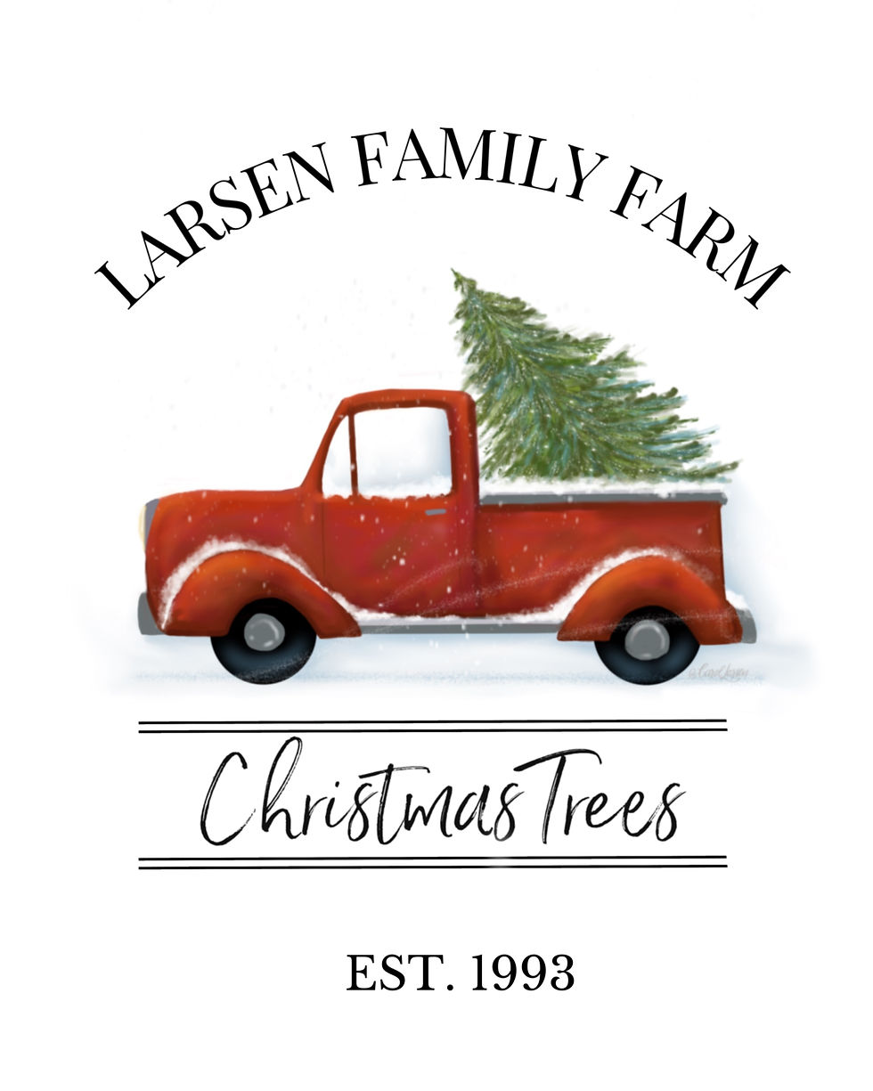 Thumbnail: Personalized Christmas Red Truck Art Print