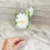 Thumbnail: Hand Painted White Daisy 7oz Champagne Glasses/Flutes