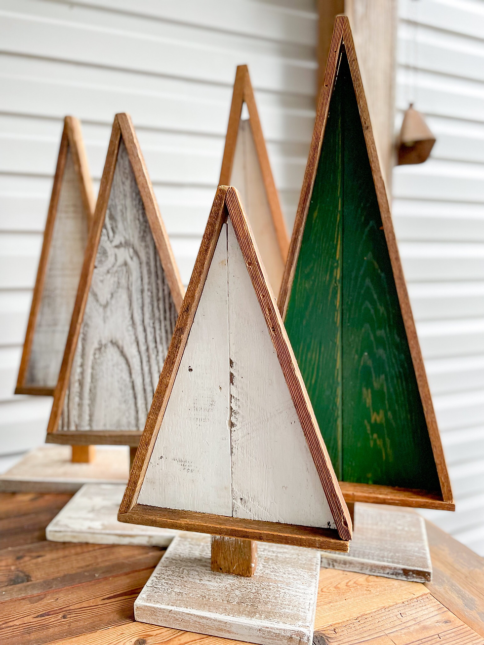 Thumbnail: Handmade White Reclaimed Wood Trees