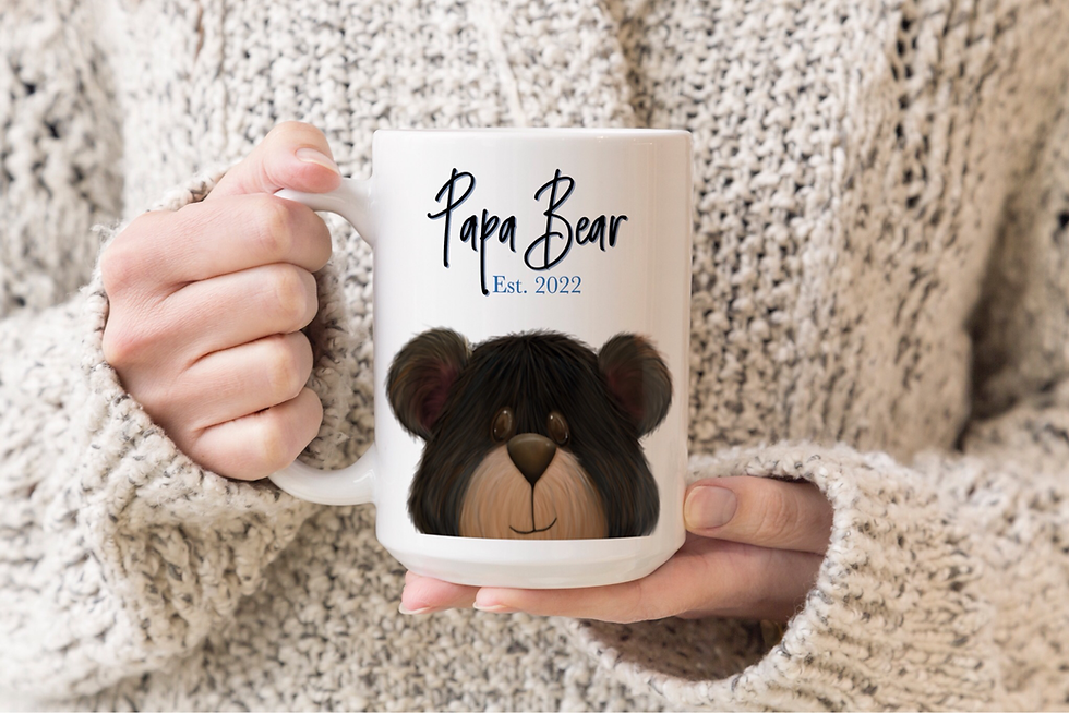 Thumbnail: Papa Bear Ceramic Mug 15oz size only