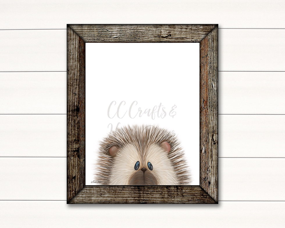 Thumbnail: Hedgehog Woodland Art Print