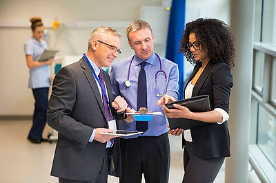A group of medical professionals having a discussion