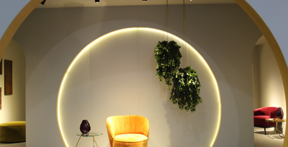 Mobiliario en exposición en la Feria Habitat 2019 de Valencia