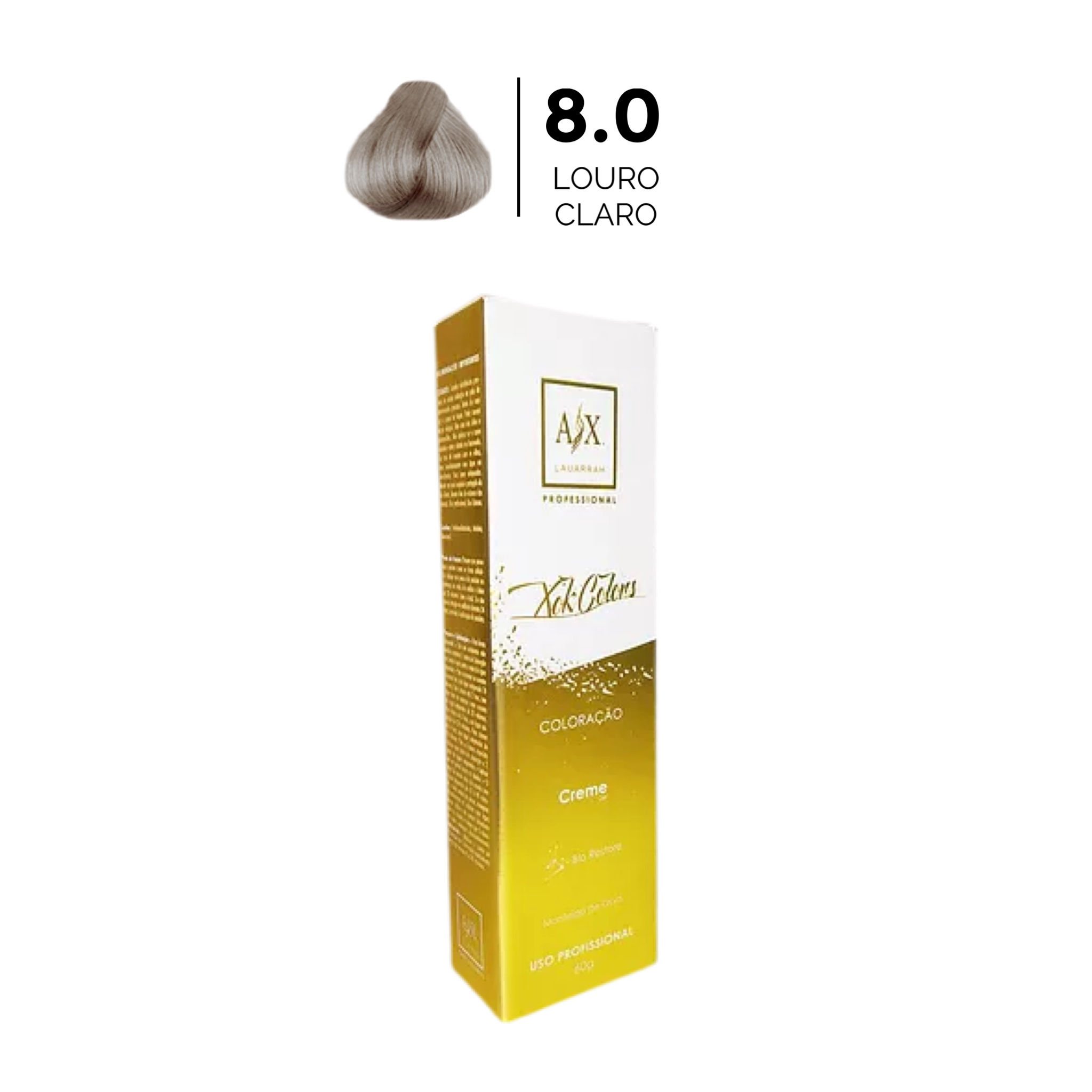 Coloração 8.0 Loiro Claro Lauarrah Professional
