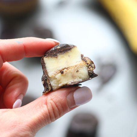 chocolate peanut butter banana bites
