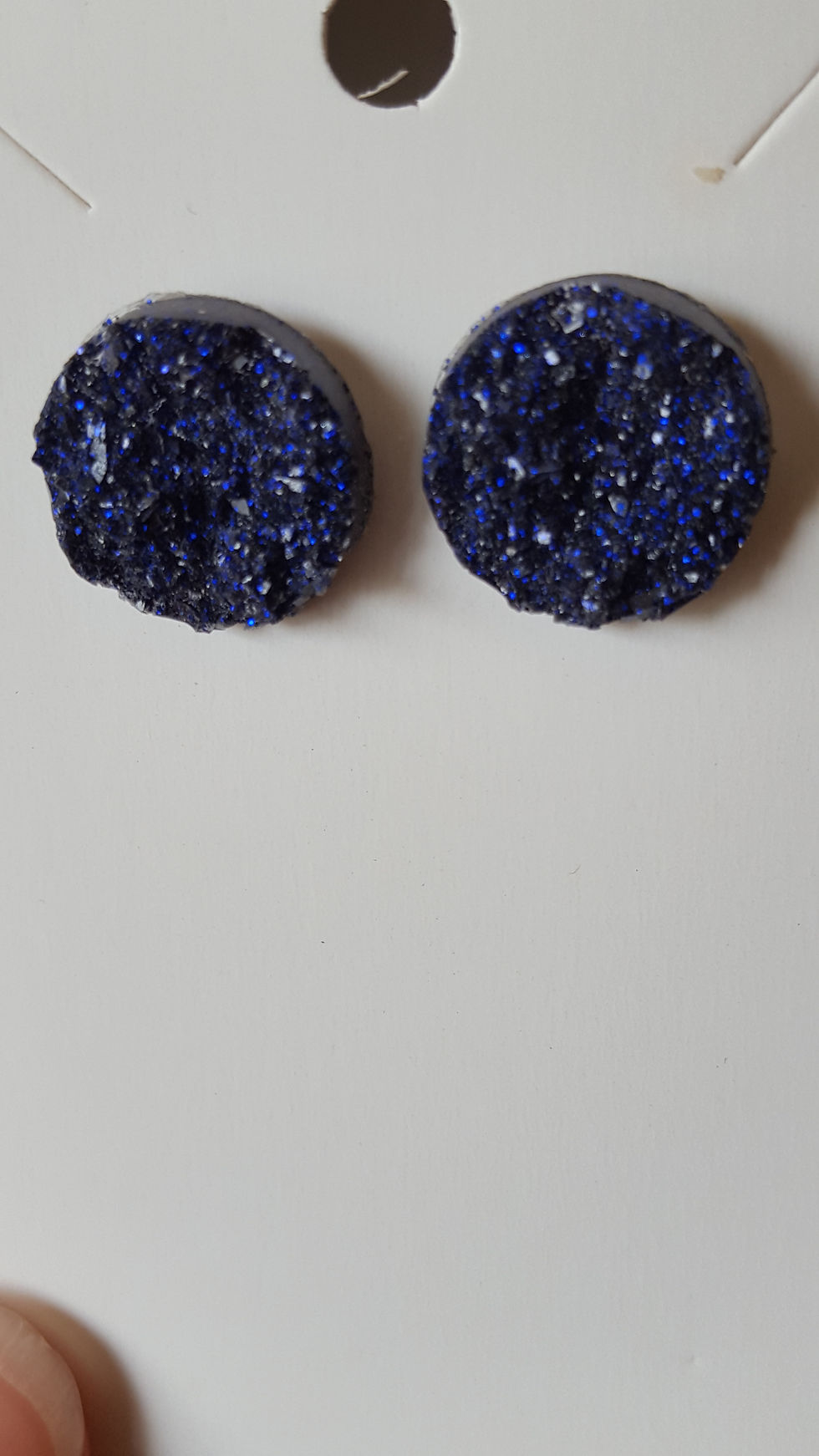 Round Geode Stud Earrings