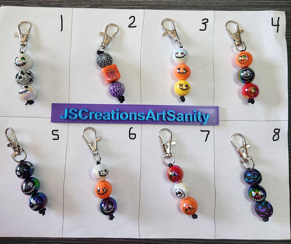 Halloween Zipper Charms