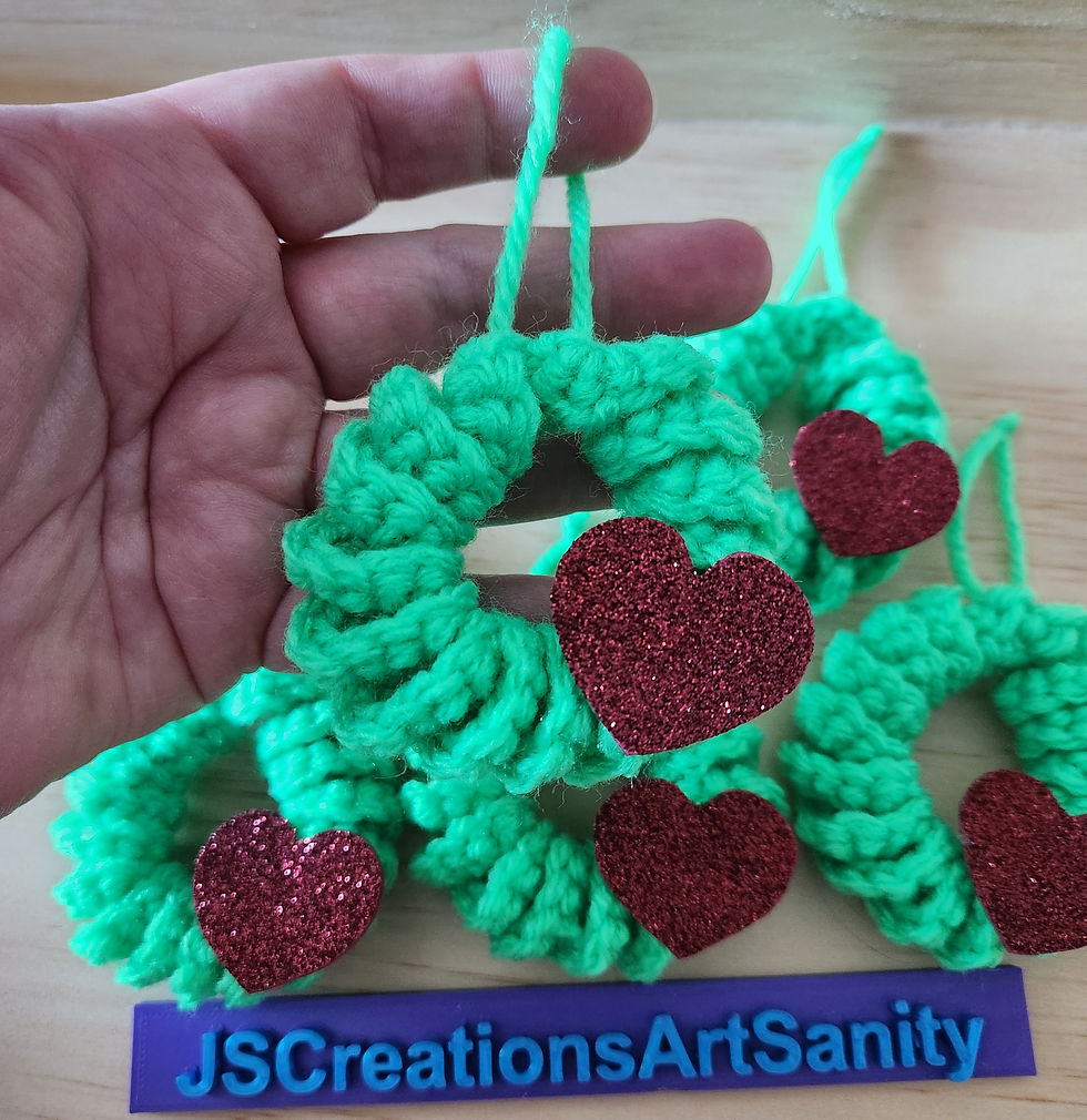 Crochet Grinch Wreaths