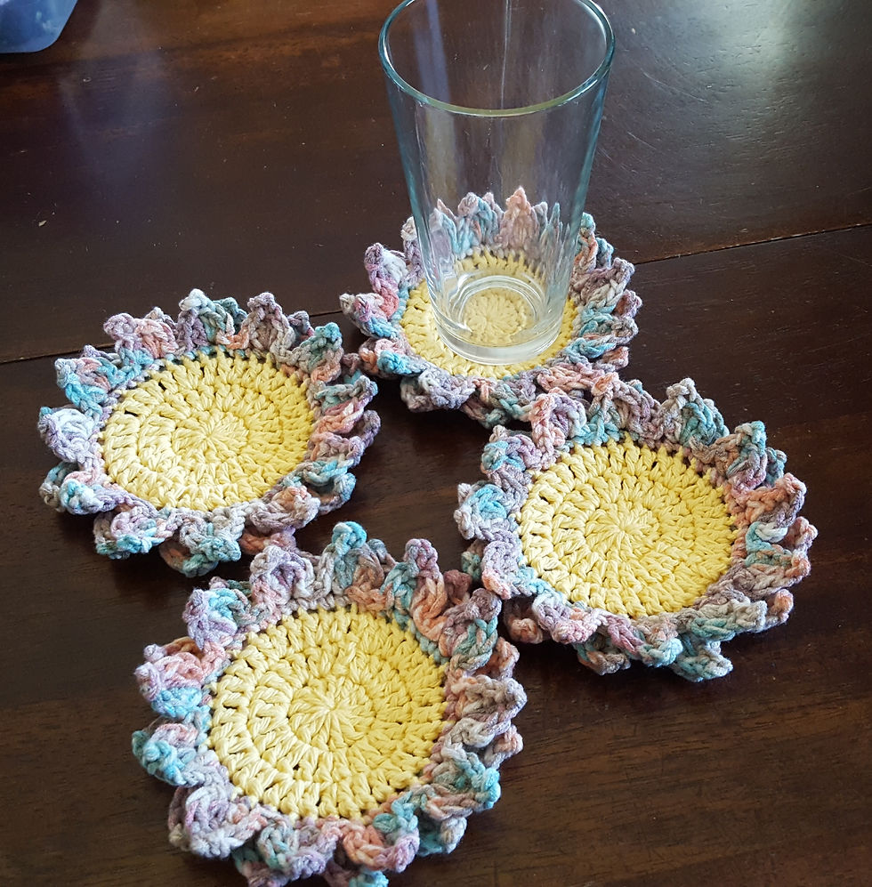 Crochet Flower Coasters