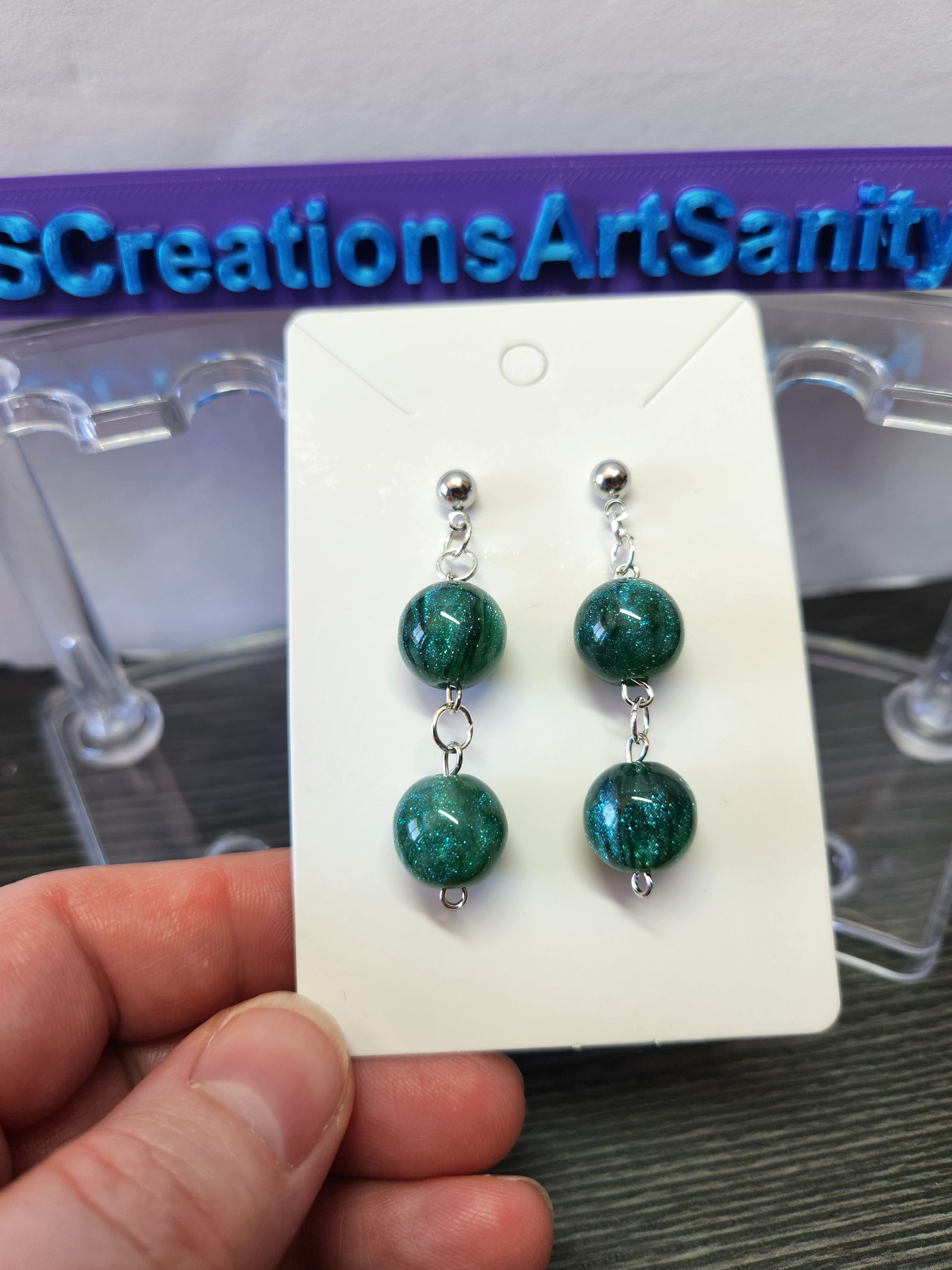 Small Shimmer Beaded Earrings