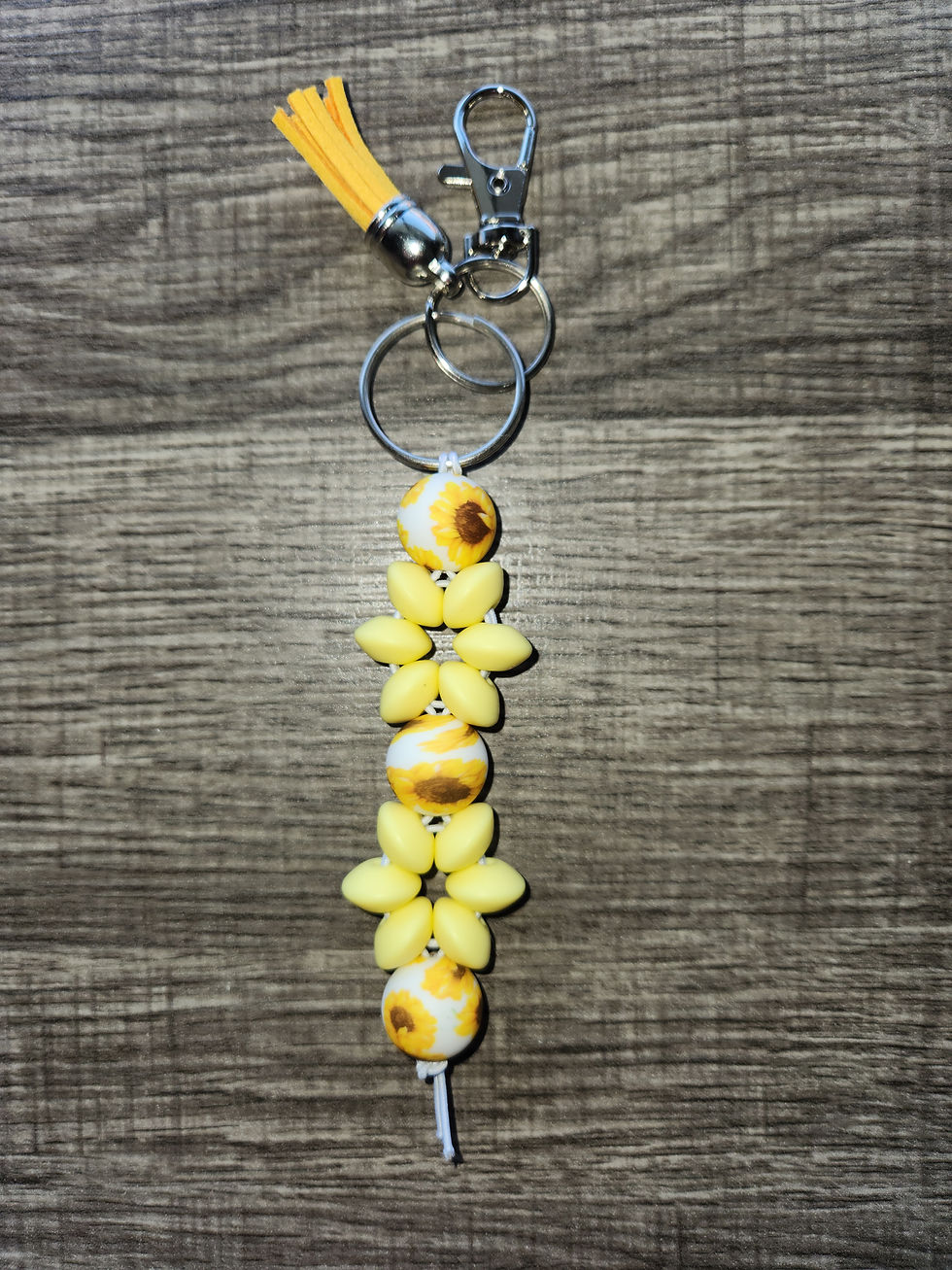 Pretty Flowers Keychains