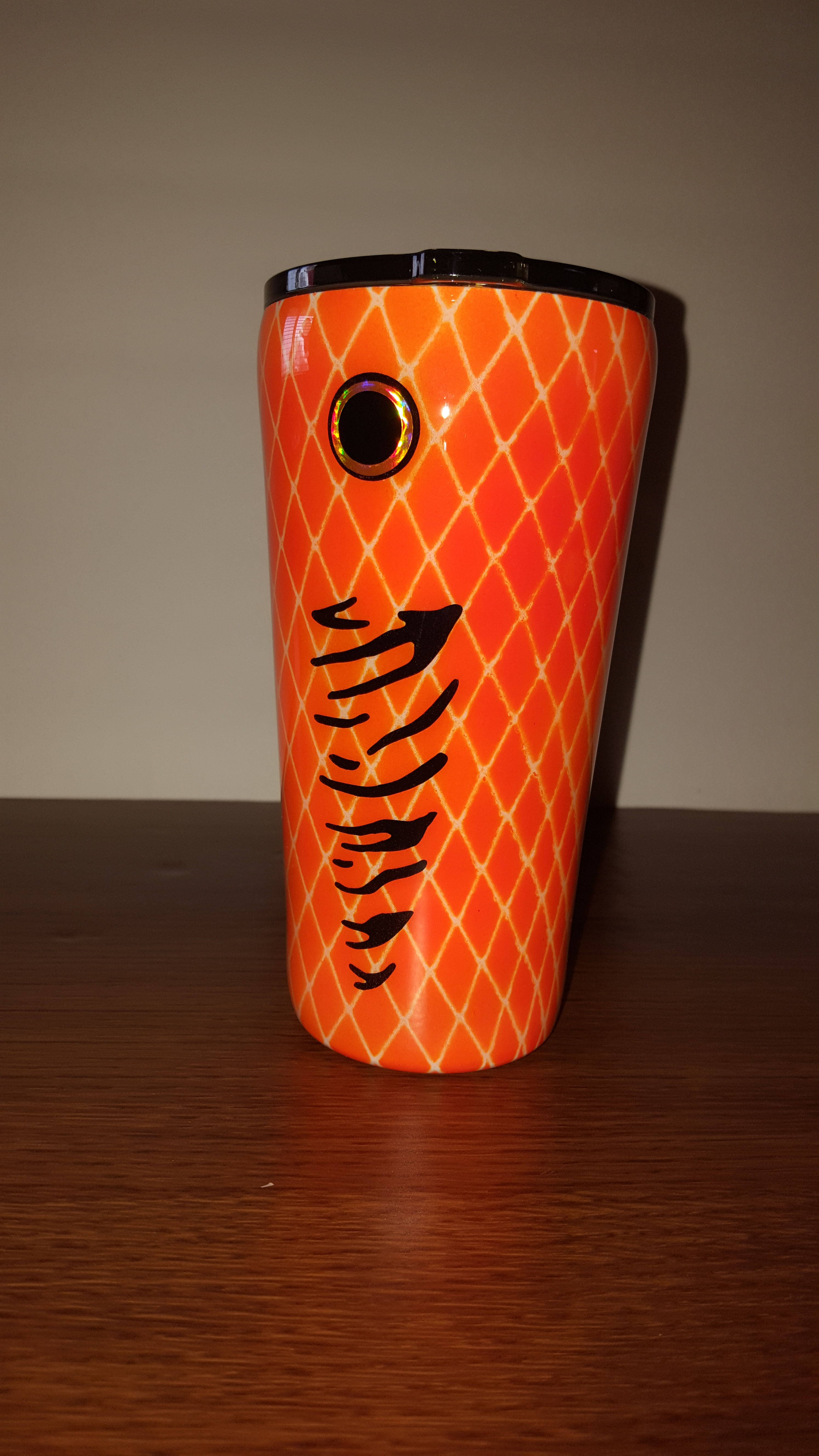 Orange and Yellow Fishing Lure Tumbler