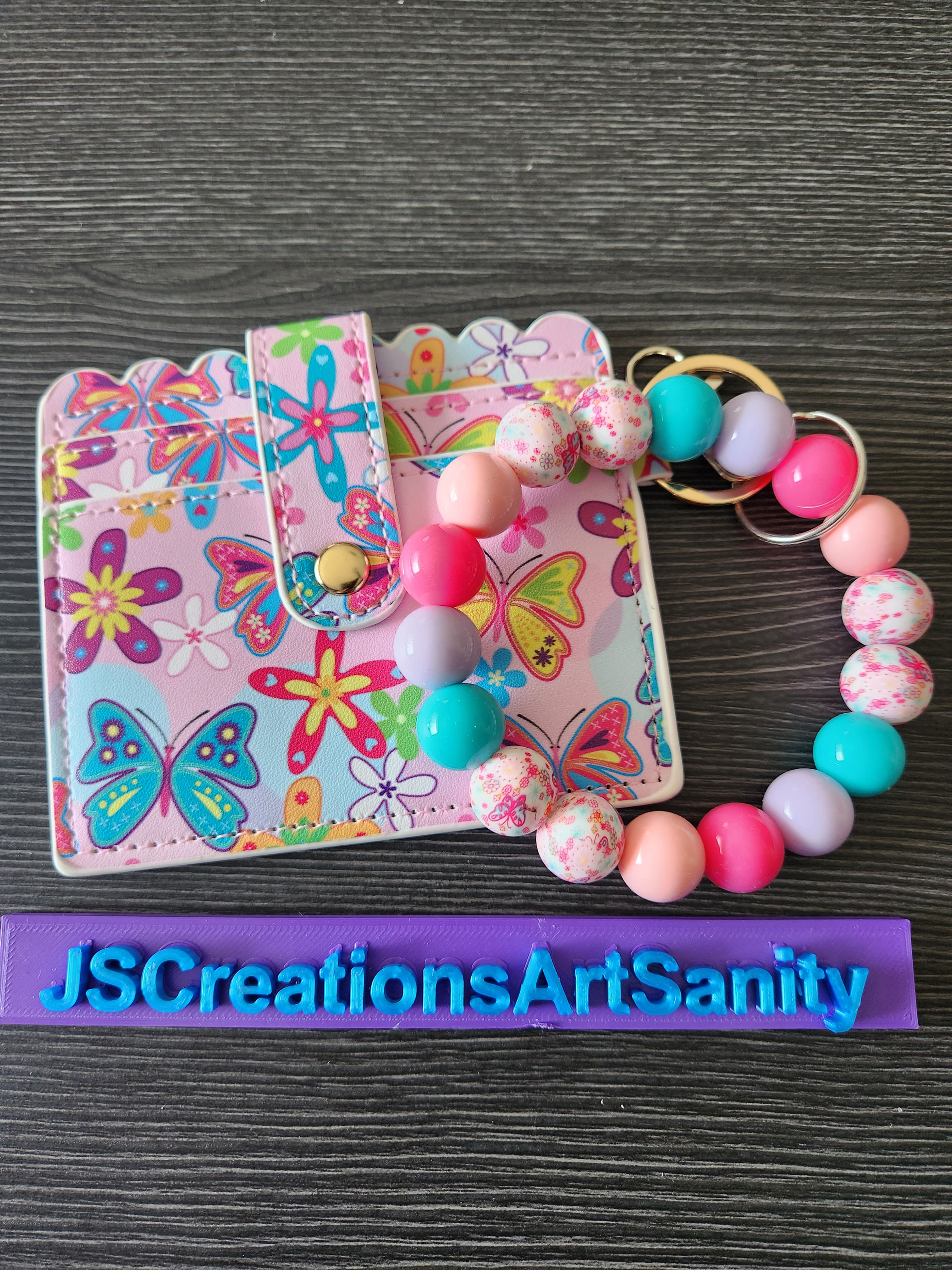 Butterfly Wristlet Wallet Back View