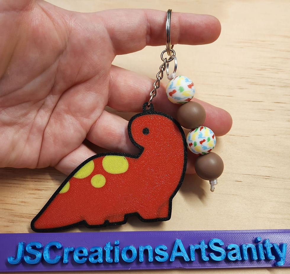 3D Printed Dino Keychains