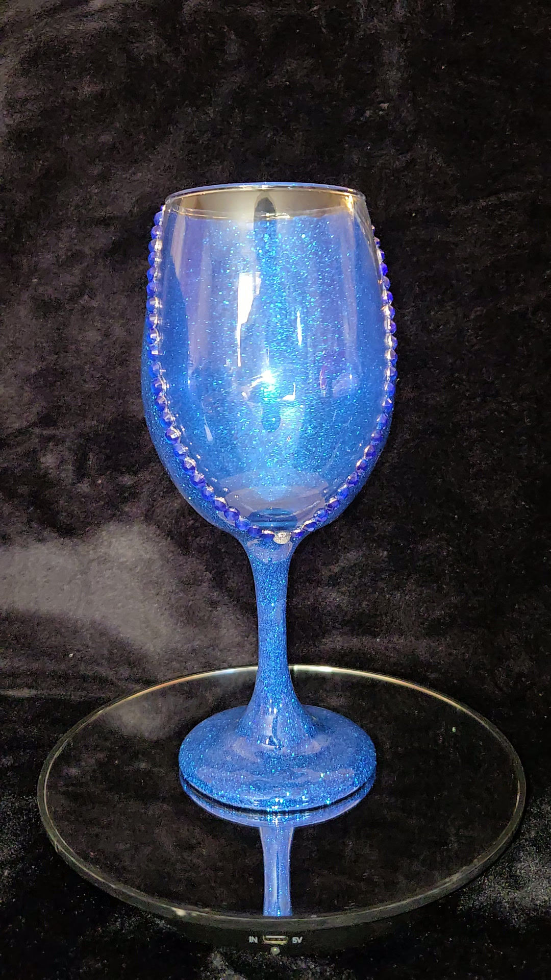 Royal Blue Wine Glass