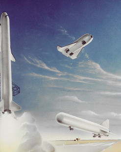Suggestion of a reusable space transporter from Rudi Reichert in 1980