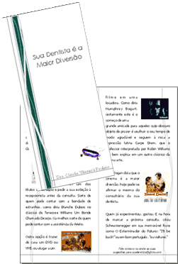 Folder, texto e layout