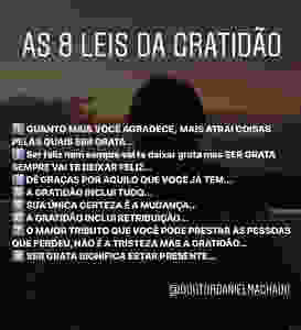As 8 LEIS DA GRATIDÃO