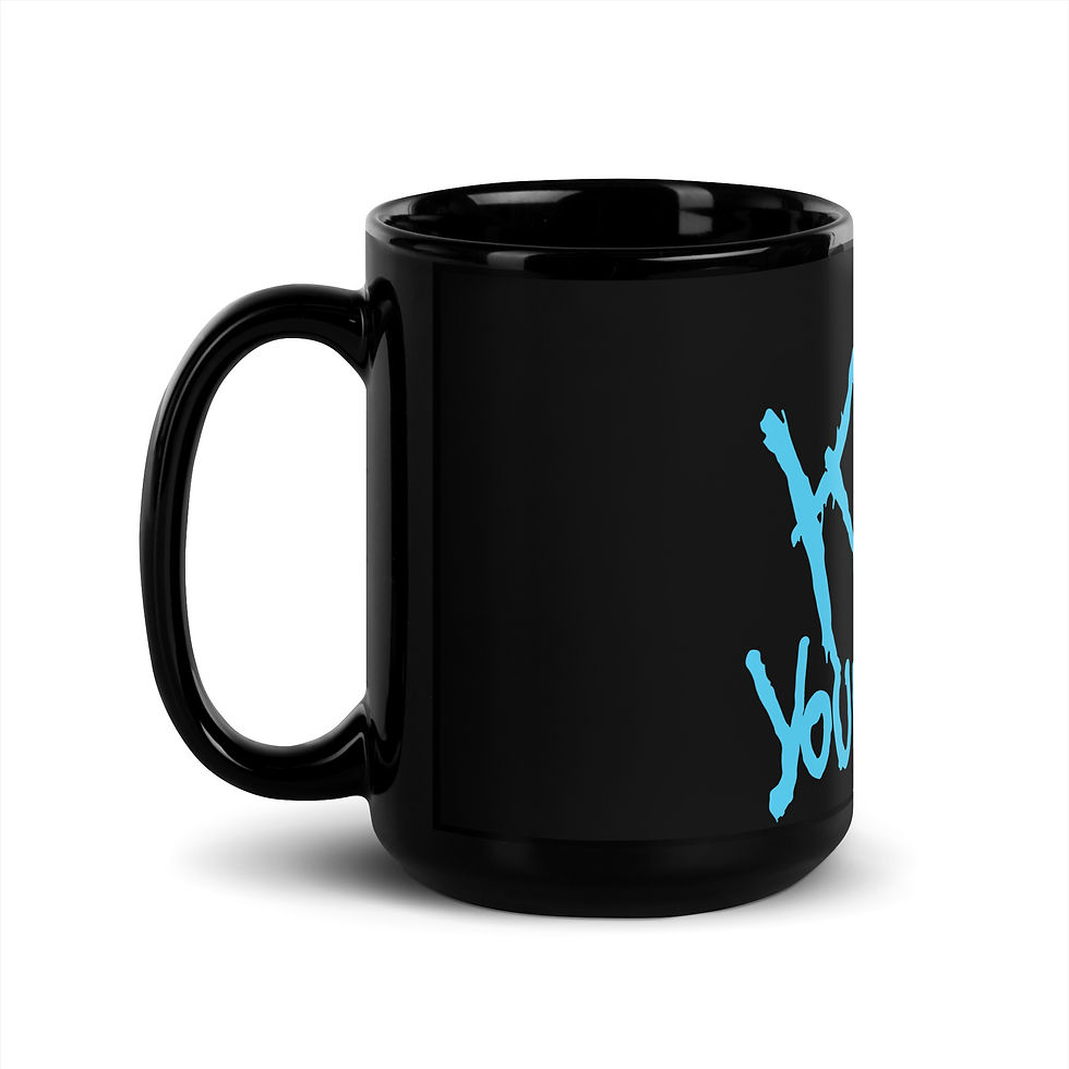 Thumbnail: KYB Blue Crown Glossy Black Mug