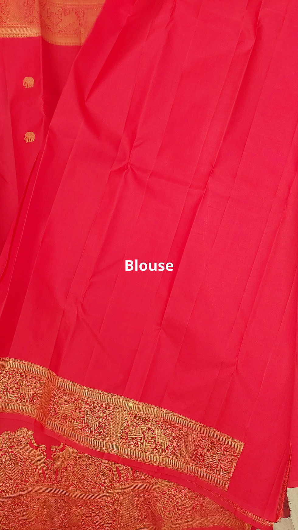 Thumbnail:  "Kamakshi" Chilli Red Kanchivaram Handloom pure silk saree