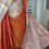 Thumbnail: Rust Honey Mustard Lavender Kanjivaram handloom pure silk saree