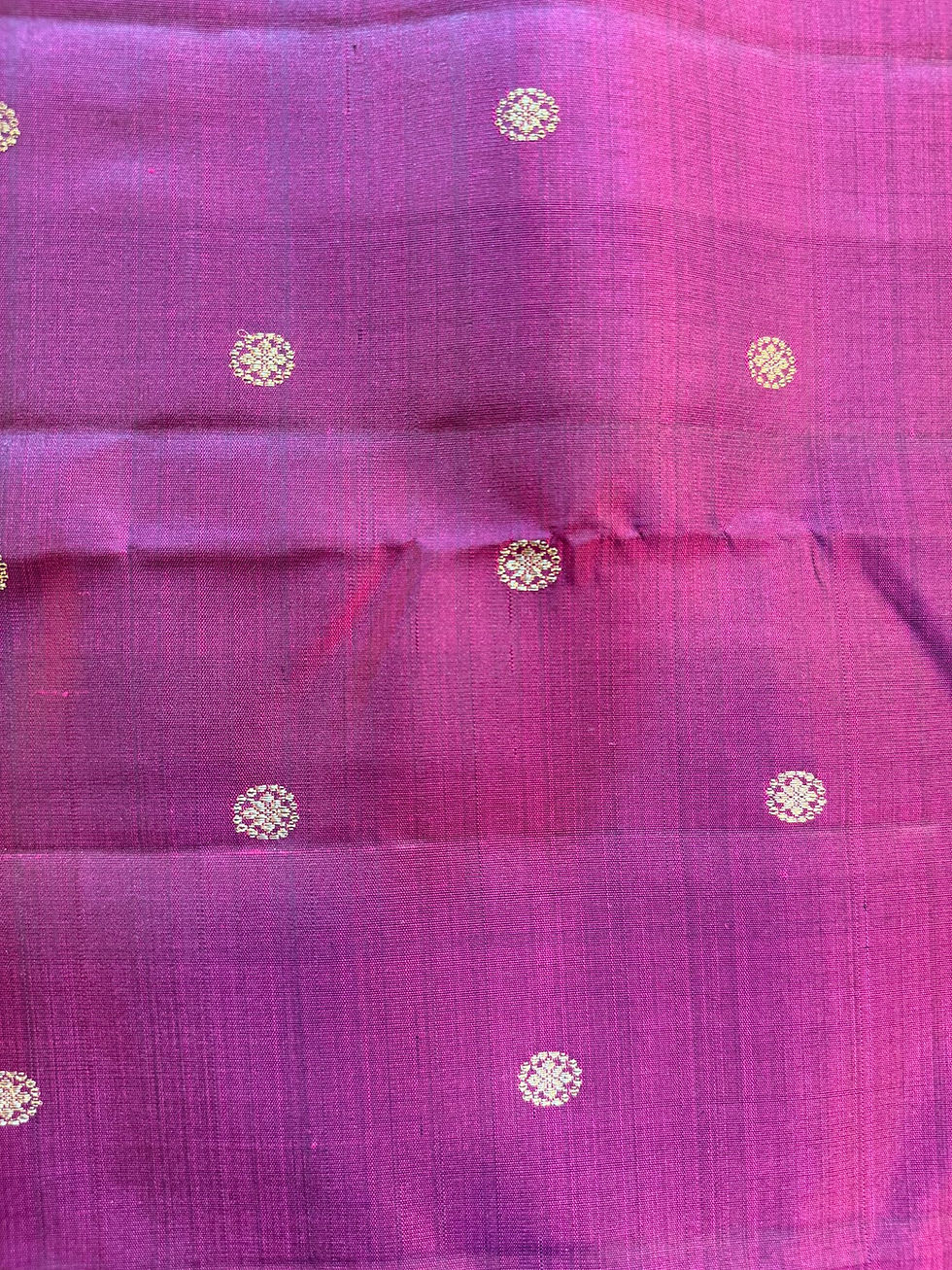 Thumbnail: Vintage design Beetroot Purple Pink Kanjivaram Handloom pure zari silk saree