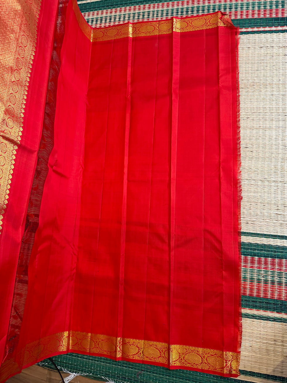 Thumbnail: 9 colors Madras checks  Blue Srichurnam Kanjivaram Handloom pure zari silk saree